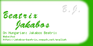 beatrix jakabos business card